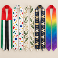 Écharpe de souvenir personnalisée avec drapeau national, en satin imprimé en couleur, pour événements sportifs et célébrations