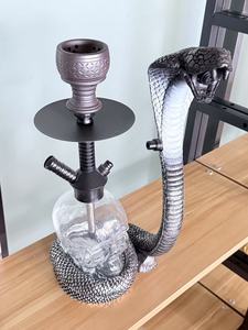 <span class=keywords><strong>Chicha</strong></span> traditionnelle égyptienne complète en forme de serpent, avec base lumineuse LED, en vente - Product Image 5