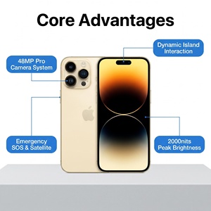 Wholesale Unlocked <strong>iPhone</strong> 14 Pro Max Gold 128GB Original Smartphone High Quality Mobile Phone Global Unlocked Bulk - Product Image 4