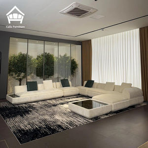 Divano Componibile a L di Lusso Moderno, <span class=keywords><strong>Design</strong></span> Italiano, in Tessuto, Arredamento di Alta Gamma per Villa, Soluzione Chiavi in Mano - Product Image 3