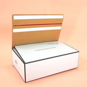 Scatola di spedizione con Logo personalizzato scatola di cartone ondulato autosigillante striscia di strappo contenitore regalo cosmetico - Product Image 1