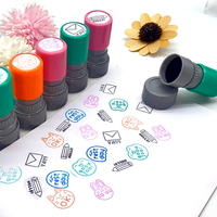 Tampon encreur personnalisé avec logo sur mesure, tampon auto-encreur mignon et coloré pour le bureau et les étudiants