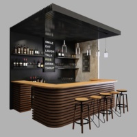 Comptoir de bar à café commercial personnalisé, design de comptoir de bar pour restaurant, café, boutique