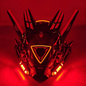 Casco Cyberpunk Predator Masculino, Máscara Táctica de Cara Completa de Acrílico Luminoso, Envío Gratuito, Venta al por Mayor - Product Image 1
