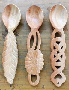 Custom Made Wooden Cutlery with Mirror Polish Rose <b>Gold</b> Plating Lightweight Non-Reactive for Weddings Picnics Festivals Parties - Product Image 4