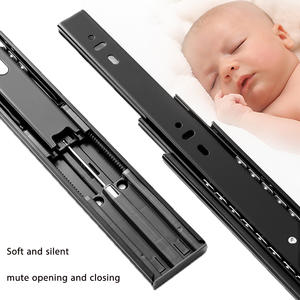 Source Factory 45mm Muebles Gabinete Cajón Precio de fábrica Calidad Extensión completa Silencioso <span class=keywords><strong>Lento</strong></span> <span class=keywords><strong>Cierre</strong></span> suave Cajón Corredores de cajón deslizantes - Product Image 5