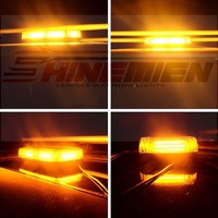 Barre lumineuse LED COB mini 36W, clignotante, magnétique, pour toit, avertissement d'urgence, IP67, pour camion, voiture, véhicule de construction