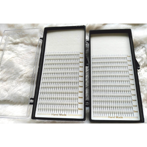 Extensiones de Pestañas 2D Profesionales Personalizadas de Pelo Sintético Hechas a Mano, Bandeja de Volumen Negro 0.15mm de Grosor, Marca Privada Glow CC - Product Image 1