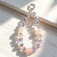 Chaîne de perles en cristal Aurora pour bouteille d'eau, sac, porte-clés, sac à main, téléphone, accessoires décoratifs