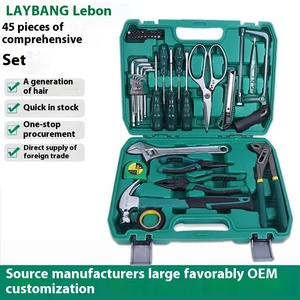 Bộ dụng cụ cầm tay bằng thép carbon 45 mảnh để bảo trì sửa chữa nhà bao gồm cờ lê và tuốc nơ vít với bảo hành 1 năm - Product Image 6