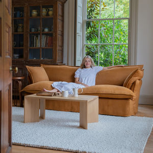 ATUNUS Vintage Retro Suave Loveseat Marrón Sofá Salón Cómodo 2 plazas Sleeper Love Seat Sofá Muebles para el hogar - Product Image 2