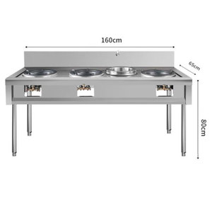 Nuevo Diseño de Cocina Comercial con Ahorro de Energía, Horno Wok a Gas de Acero Inoxidable con 3 Quemadores <span class=keywords><strong>para</strong></span> Restaurantes - Product Image 2