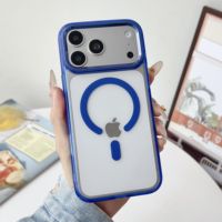 Coque de téléphone magnétique en métal pour appareil photo, compatible iPhone 17 Pro Max 15 Plus 16 14 13 12 11, en TPU et acrylique rigide de 1,5 mm