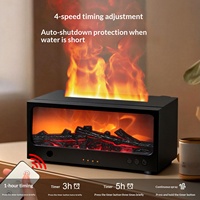 Diffuseur d'arômes dynamique 3D avec simulation de cheminée, humidificateur à flamme télécommandé, 200 ml, USB, pour bureau et hôtel