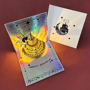 Cartes de vœux musicales les plus vendues avec lampes torche, cartes lumineuses 3D pour anniversaires et Noël - Product Image 3
