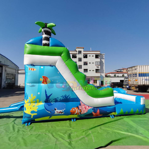 Tobogán acuático inflable comercial para niños, para fiestas en el patio trasero, tipo océano. - Product Image 3