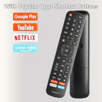 EN2BX27V pour remplacement de télécommande Hisense TV avec Google Play YouTube Netflix et boutons PrimeVideo 40H5C