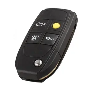 4 Buttons Flip Folding Remote Car Key Shell Cover Case Fob For Volvo S40 V40 C70 S60 S80