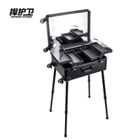 Trolley professionnel de maquillage de grande capacité de 24 pouces stockage pratique transporter personnalisable OEM pris en charge en aluminium métal