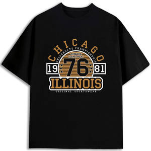 Camiseta del departamento atlético Chicago Illinois 1976 81, ropa deportiva original de algodón pesado con cuello redondo para hombre - Product Image 1