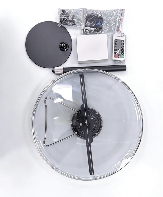 Mini 3D Desktop Fan Screen Hologram Advertising Machine Projector Light Display Holographic Desktop LED Fan