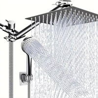 Ensemble de douche moderne en acier inoxydable 8 et 10 pouces, avec pommeau de douche pluie multifonctionnel pour usage hôtelier