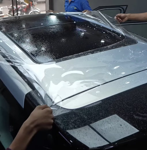 HOHOFILM 7.5mil Instant Healing Hydrophobic Paint Protection Film Scratch Resistant Durable Glossy Clear High Flexible TPU PPF