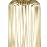 Lanterne suspendue cylindrique dorée moderne Cano Lighting, élégant lustre en métal ajouré pour la décoration de la chambre à coucher et du couloir