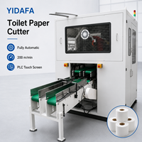 Máquina Cortadora de Papel Higiénico de Alta Velocidad Totalmente Automática Controlada por PLC de 1880 con Cortador Accionado por Servomotor