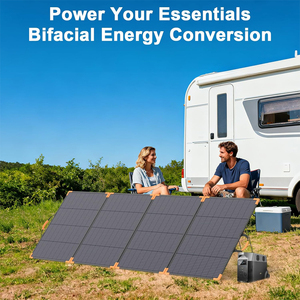 Panel <span class=keywords><strong>Solar</strong></span> Plegable ETFE de 400 Vatios y 4 Placas con 28% de Eficiencia Fotoeléctrica, Compatible con OEM/ODM, Varios Conectores Incluidos - Product Image 2