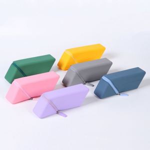Cross Border Silicone Makeup Bag, Pencil Case, <b>Retractable</b> Vertical Opening and Closing <b>Pen</b> Holder, Stationery Bag - Product Image 1