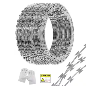Alambre de <span class=keywords><strong>Concertina</strong></span> Galvanizado con Cuchillas de Seguridad Anti-Escalada para Protección de Muros Perimetrales de Prisiones - Product Image 3