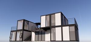 บ้านพักตากอากาศโครงสร้างเหล็กไม้เคลื่อนย้ายได้ระดับไฮเอนด์ พร้อมกล่องบรรจุภัณฑ์แบบพับได้ สำหรับโรงแรม รีสอร์ท สวนกลางแจ้ง และห้องอาบแดด - Product Image 4