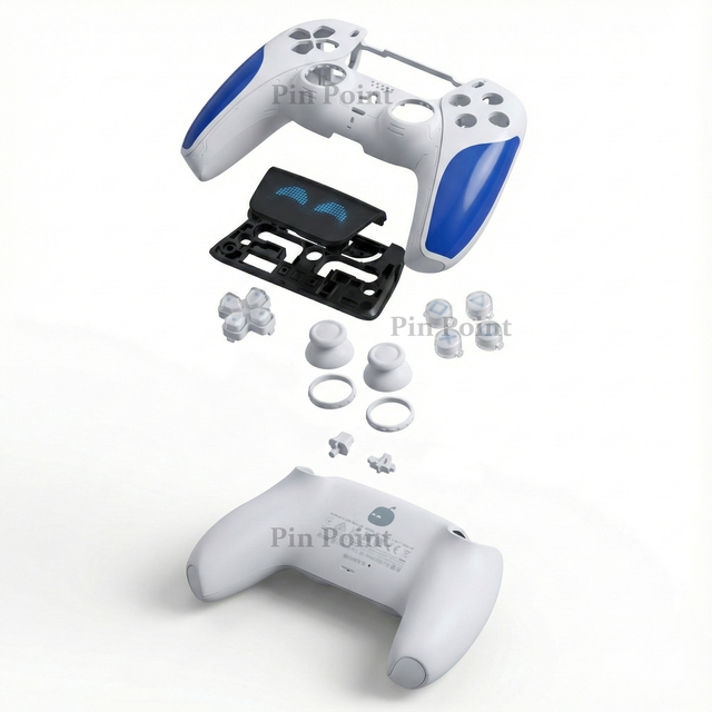 For PS5 Controller Shell Case Plastic Front and Back Cover Housing Replacement for Gamepad