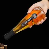 Botol Kaca Wine 300ml 500ml Custom, Digunakan untuk Air Soda, Air Mineral, Jus, Susu, Teh, dengan Tutup Sekrup Logam