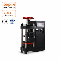 Machine d'essai de compression de béton à affichage numérique pour la mesure de la force et des propriétés mécaniques, modèle Dongxin YES-2000B