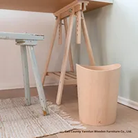 Seau de rangement en bois en forme d'alien, sans couvercle, design moderne et simple, pour la cuisine, le salon, la chambre à coucher, le bureau