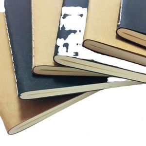 Libreta Personalizada de Papel Kraft Cosida, Planificador de Bolsillo con Páginas Cuadrículadas, Libreta Portátil para Diario y Tareas Diarias - Product Image 5