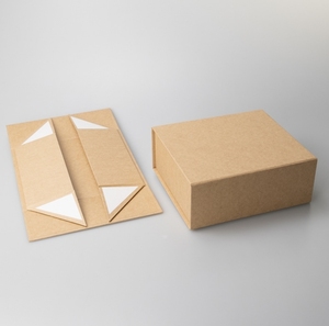 Commercio <span class=keywords><strong>all</strong></span>'ingrosso In-Stock personalizzato universale Kraft cartone ondulato LOGO stampato pieghevole cartella di commercio <span class=keywords><strong>estero</strong></span> imballaggio - Product Image 1