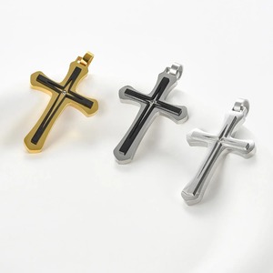 1 pièce Pendentif Croix de Jésus en Acier Inoxydable, Breloques Amulettes Religieuses pour Hommes et Femmes, Bijoux Hip Hop, Cadeaux DIY - Product Image 4