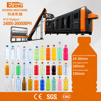 Machine de soufflage à 12 cavités pour bouteilles d'eau de 500 ml à 2 L, 26000 BPH, machine stable de fabrication de bouteilles en plastique PET