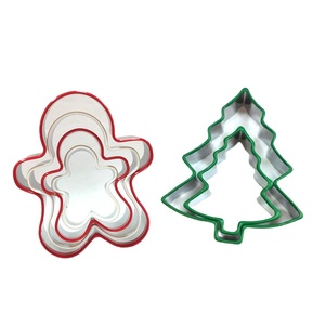 Moules à biscuits <span class=keywords><strong>en</strong></span> acier inoxydable <span class=keywords><strong>en</strong></span> forme de sapin de Noël et de <span class=keywords><strong>pain</strong></span> <span class=keywords><strong>d</strong></span>'<span class=keywords><strong>épice</strong></span>s pour le bricolage - Product Image 1