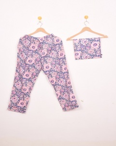 Conjuntos de Pijamas de Algodón Vintage de Moda, Satinados, hasta la Rodilla, con Botones, Estampados a Mano, Transpirables, Ropa de Dormir de Verano - Product Image 5
