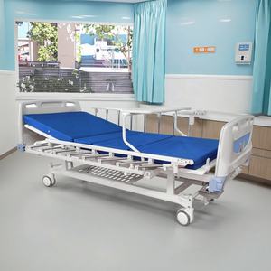 Медицинская кровать с регулируемой спинкой, складными металлическими поручнями, изголовьем из полипропилена, современный дизайн, основание из нержавеющей стали, для инфузий, CE ISO - Product Image 1