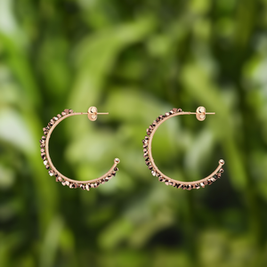 Boucles d'oreilles créoles en cristal, acier inoxydable 316L, plaqué or PVD, bijoux durables et résistants - Product Image 3