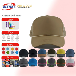 Casquette de camionneur OEM XNKY 2026 pour femme, en <span class=keywords><strong>éponge</strong></span> avec corde, 5 panneaux brodés, casquette snapback de haute qualité pour homme, casquettes de baseball personnalisées avec logo - Product Image 1