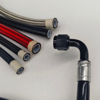 Kit d'assemblage de raccords à sertir FS AN4 AN6 AN8 AN10 AN12 droits ou à 45/90 degrés pour tuyau de carburant PTFE avec/sans revêtement PU