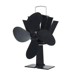 4 Blades Economical Thermoelectric Heat Powered Stove Fan For Wood Stoves