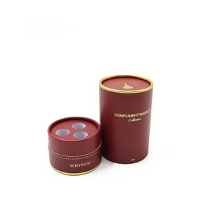 Emballages cosmétiques ronds en papier biodégradable de luxe pour crème pour le visage, poudre, parfum, avec insert en mousse EVA - Product Image 4