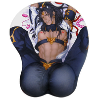 Tapis de souris 3D ergonomique, repose-poignet, Sexy, pour hommes, en Gel, inspiré du dessin animé, 1 pièce